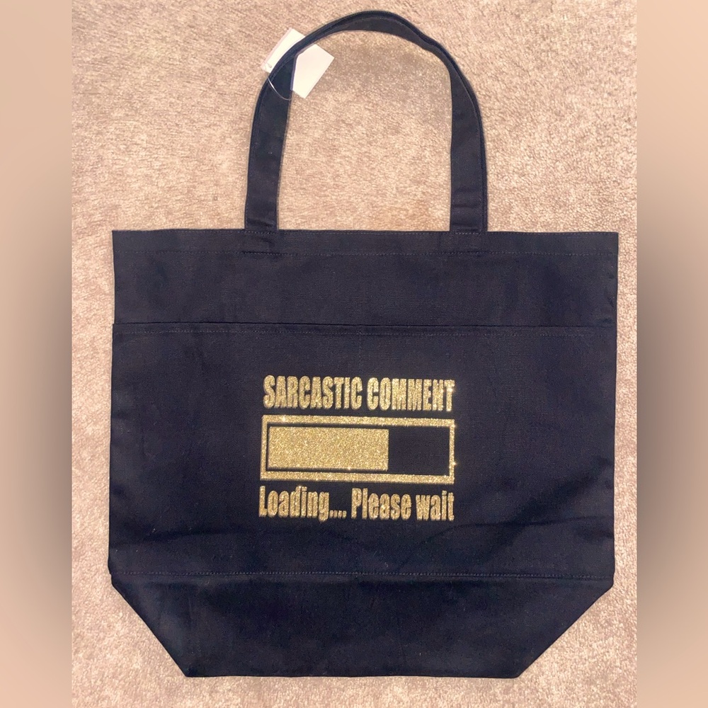 Brand New Customized Canvas Tote w/pockets